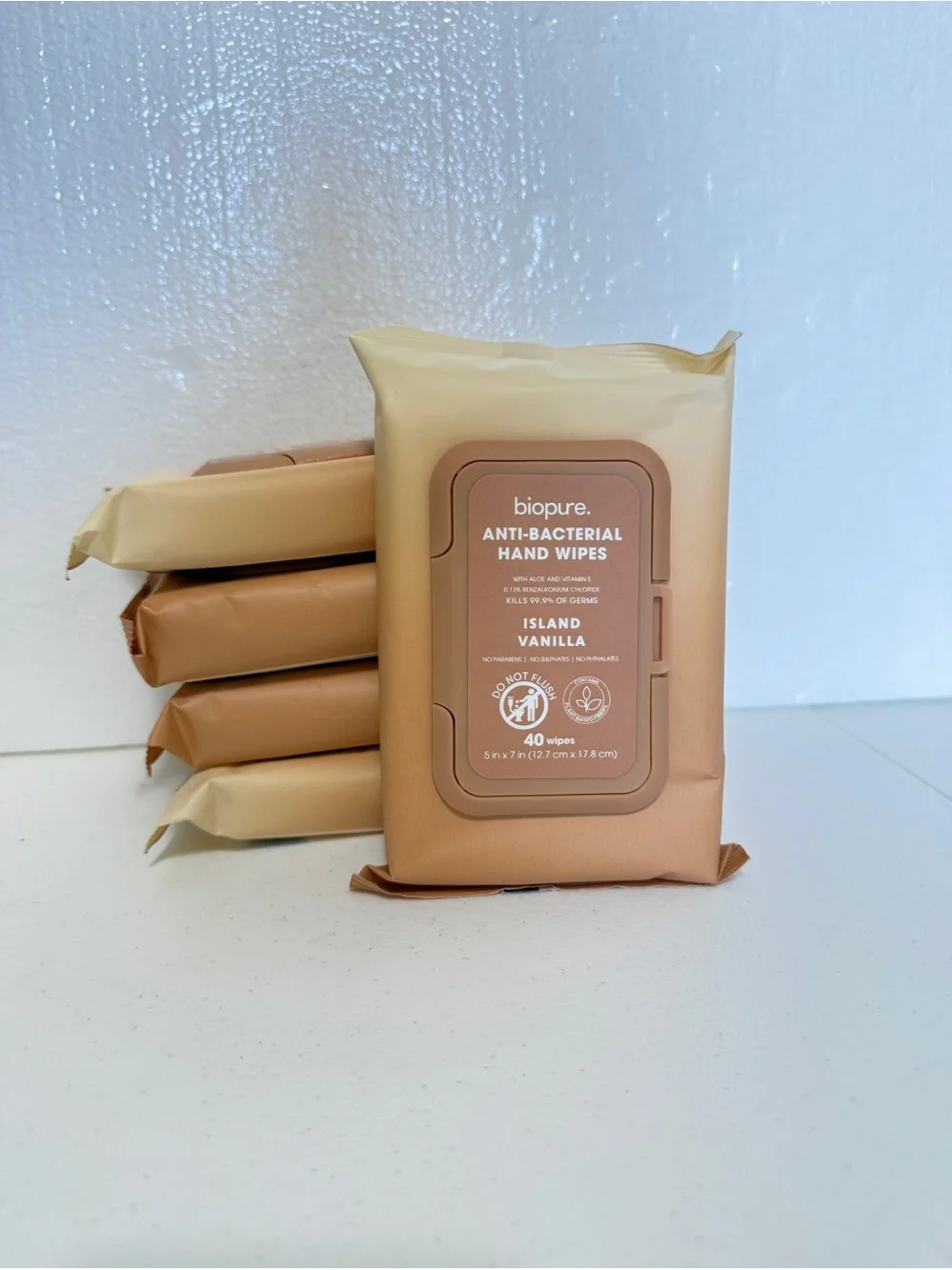 5 - biopure.‎ Anti-bacterial Hand wipes island Vanilla 200 ct